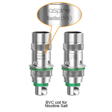 Pack de 5 resistances Nautilus NicSalt 1.8ohms Aspire