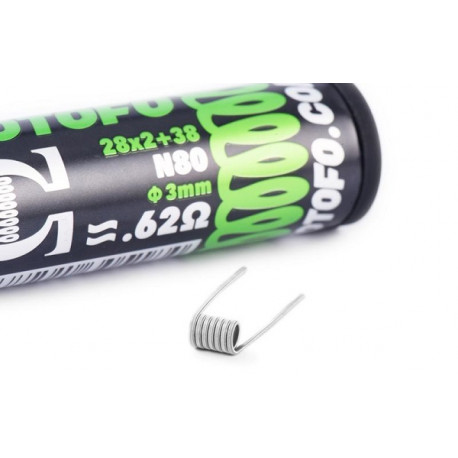 Pack de 10 Coils Dual Core Fused Clapton Ni80 (28x2+38) Wotofo