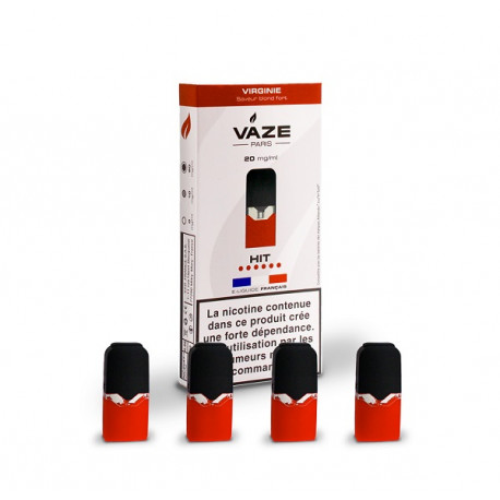 Pack de 4 Pods de 0,75ml Virginie Vaze Vape 20mg