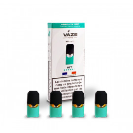 Pack de 4 Pods de 0,75ml Menthol (Absolute Zero) Vaze Vape