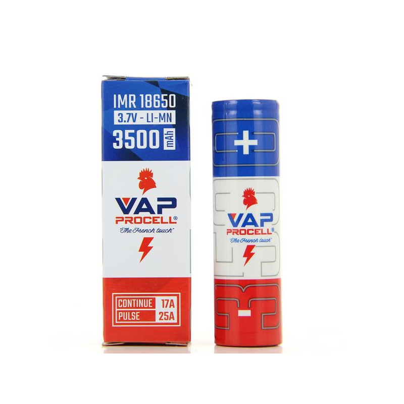 Accu 25A 18650 3500mah IMR Vap Procell - Vapostore