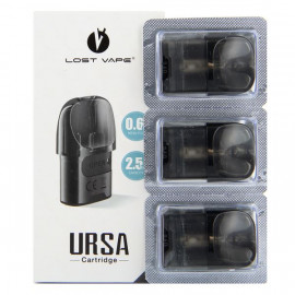 Pack de 3 Pods 2.5ml + résistance 0.6ohm Ursa Nano Lost Vape