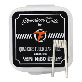 Pack de 10 coils Quad Core Fused Clapton NI 80 4*28G/36G Fumytech