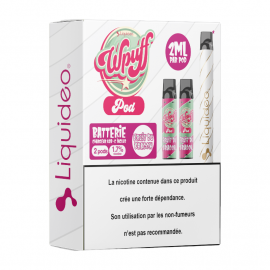 Starter Kit WPuff Pod 550mah Blanc + 2 pods 2ml 1.7% Liquideo