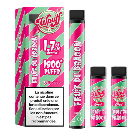 Kit WPuff 1800 Pod 550mah + 3 pods 2ml 1.7% Liquideo