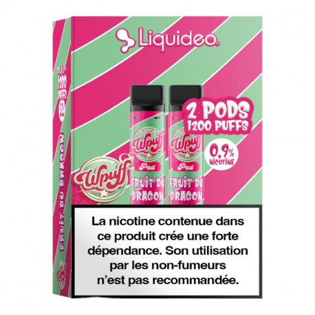 Pack de 2 Pods Wpuff 1800 Pod 2ml 0.9% Liquideo