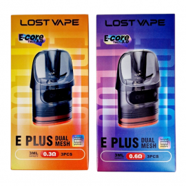 Pack de 3 Pods Dual Mesh 3ml + résistance E-Plus Lost Vape