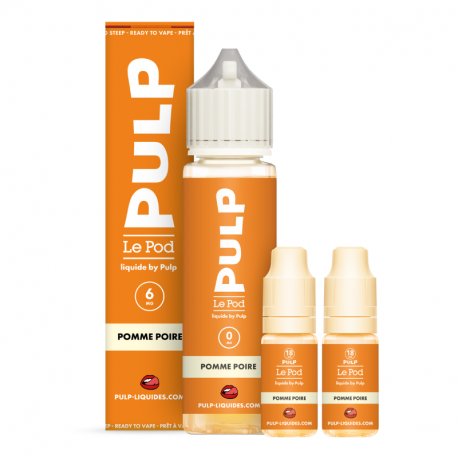 Pack 40ml + 2x10ml Pomme Poire Pod Liquide Pulp - 06mg
