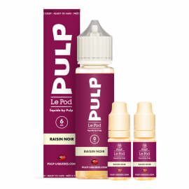 Pack 40ml + 2x10ml Raisin Noir Pod Liquide Pulp - 06mg