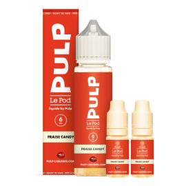 Pack 40ml + 2x10ml Fraise Candy Pod Liquide Pulp - 06mg