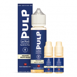 Pack 40ml + 2x10ml Granité Fruits Bleus Pod Liquide Pulp - 06mg