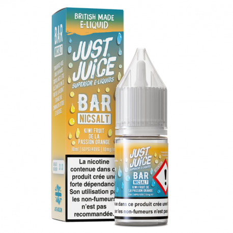Kiwi Fruit de la Passion Orange Nic Salt Bar Nicsalt Just Juice 10ml