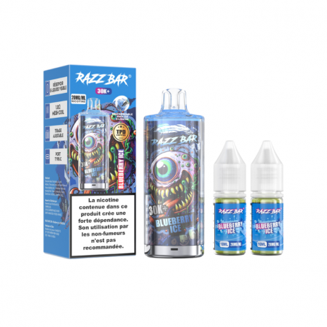 Kit RazzBar 30K 650mah 20ml (2x10ml 20mg) RazzBar