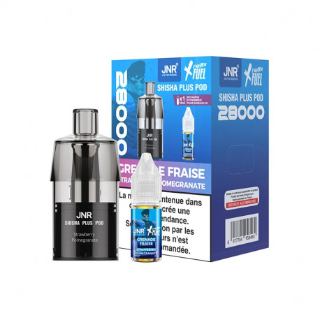 Cartouche Shisha Plus vide + 10ml 20mg Fighter Fuel x JNR