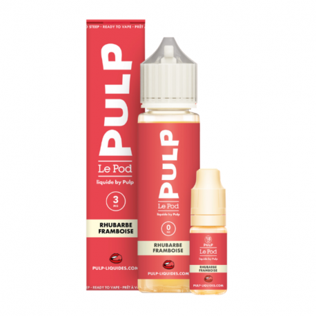 Pack 50ml + 10ml Rhubarbe Framboise Pod Liquide Pulp - 03mg