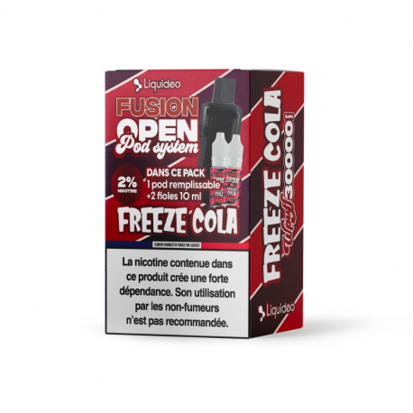 Cartouche Fusion Open Pod System Vide + 2x10ml 20mg Liquideo
