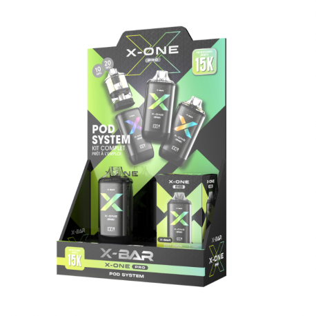 Starter Pack X-One Pro 15K (24 Kits 10mg + 48 cartouches 20mg) X-Bar