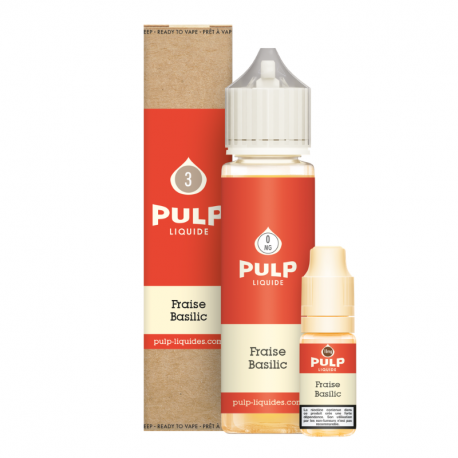 Pack 50ml + 10ml Fraise Basilic Pulp - 03mg
