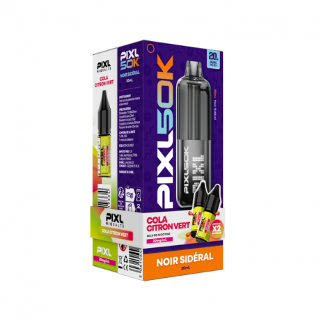 Kit PIXL 50K 850mah 20ml (2x10ml 20mg) Noir Sidéral PIXL
