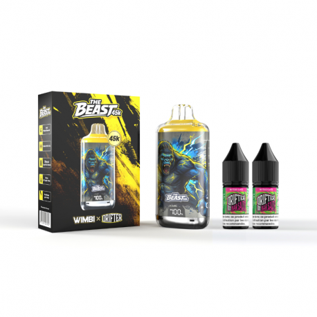 Kit The Beast 45K Thunder Kong 750mah 10ml (2x10ml 20mg) Wimbi X Drifter