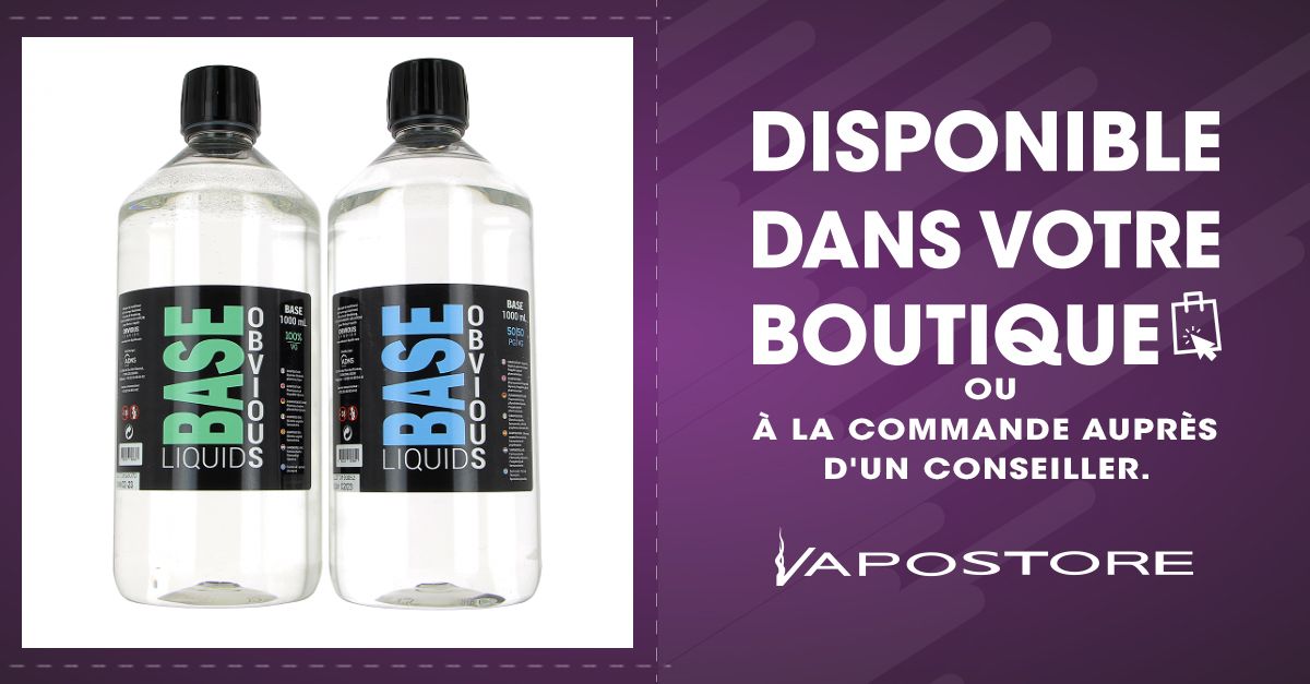 Base 1L 00mg Obvious Liquids - Vapostore