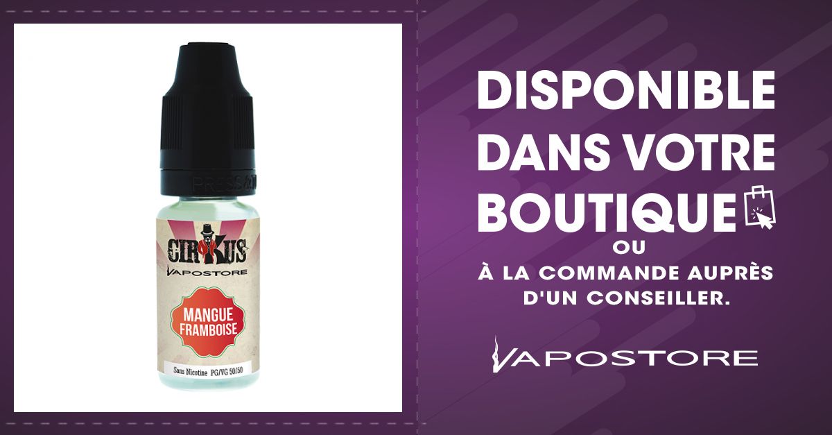 Mangue Framboise Vapostore VDLV 10ml - Vapostore