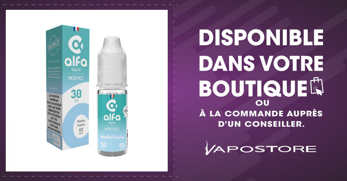 Menthe Frache 70/30 Menthes Alfaliquid 10ml - Vapostore