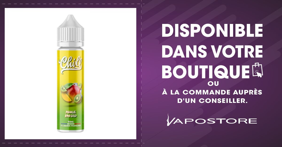 Mangue Kiwi Gold Chill LP Vapor 50ml - Vapostore