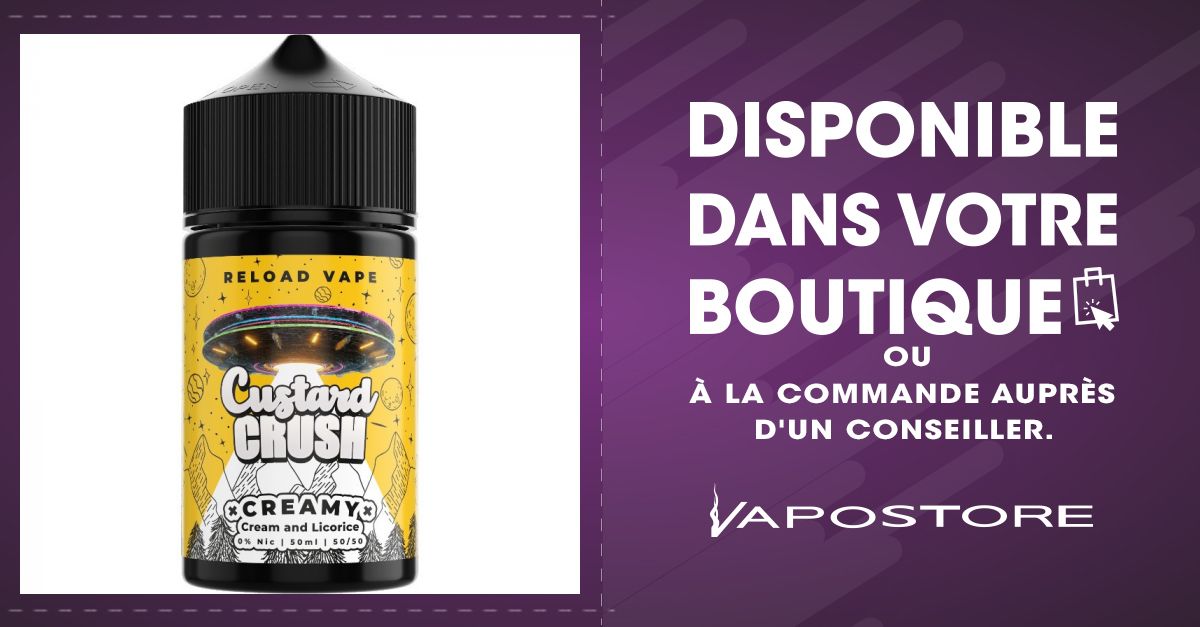 Cream and Licorice Custard Crush Reload Vape 50ml -...