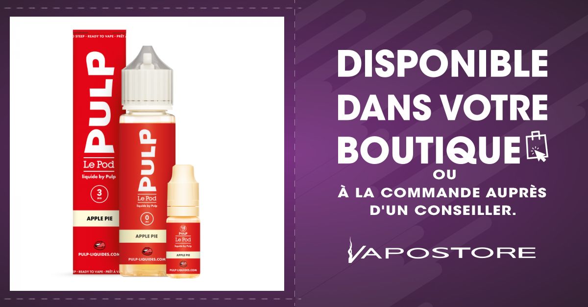 Pack 50ml + 10ml Apple Pie Pod Liquide Pulp - 03mg -...