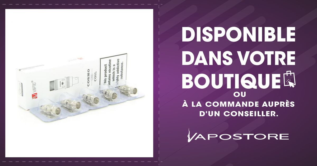 Pack de 5 rsistances Cosmo Vaptio - Vapostore Pack de 5 rsistances Cosmo Vaptio - Vapostore